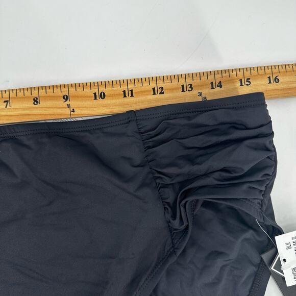 New La‎ Blanca 16 Swim Bottoms Black Tummy Control High Rise Ruched - Picture 4 of 7